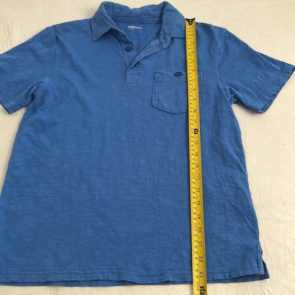 Gap blue burnout pocket short sleeve polo shirt L = 10